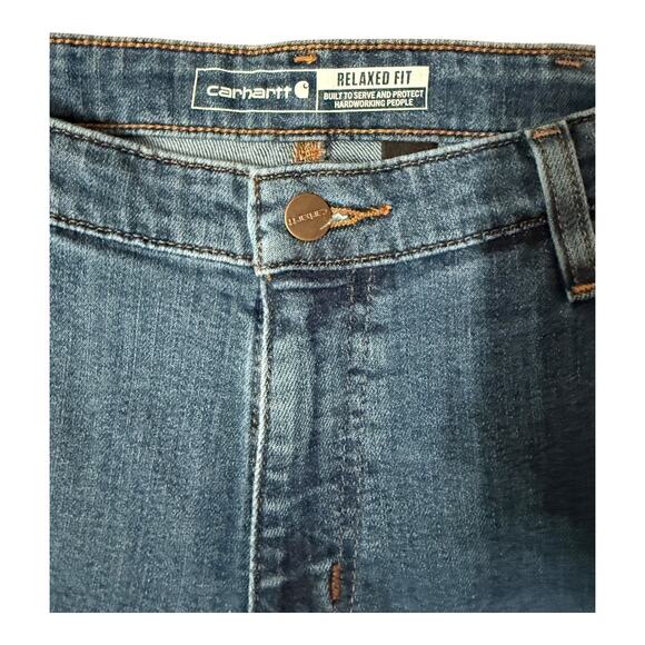 Carhartt Women’s Rugged Flex Relaxed Fit Double Front Jeans BD5110-W Size 8 Tall - Picture 4 of 9